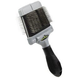 FURminator Zupfbürste Furminator® Zupfbürste mit harten Borsten, Metall, (1-tlg), Optimal für mittellanges bis langes Fell gelb|schwarz