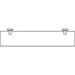 Ideal Standard Glasablage IOM A9125AA 520 mm, Klarglas, Halterung verchromt