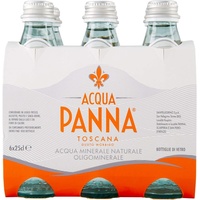 Acqua Panna Toscana,Natürliches Oligomineralisches Mineralwasser 6x25cl Glas