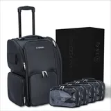 glamseries GlamRoller Trolley, Kosmetikkoffer mit Hitzeschutzfach,