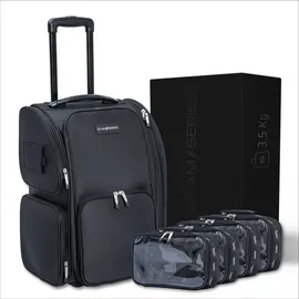 glamseries GlamRoller Trolley, Kosmetikkoffer mit Hitzeschutzfach,