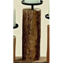 Boltze Kerzenleuchter Tempe Holz/Metall Braun