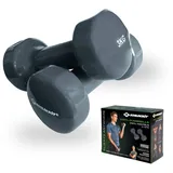 Donic Schildkröt Vinyl Hantel Set 2 x 3,0 kg grau