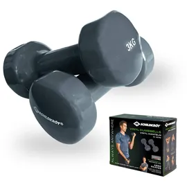 Donic Schildkröt Vinyl Hantel Set 2 x 3,0 kg grau