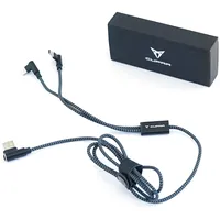 Seat OKD105520920 Ladekabel 3-in-1 USB Kabel Adapter Anschlusskabel, mit Cupra Schriftzug, schwarz