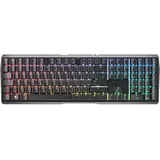 CHERRY MX 3.0S Wireless, Kabellose mechanische Gaming-Tastatur mit RGB-Beleuchtung, UK-Layout (QWERTY), Bluetooth-, Funk- oder Kabelverbindung, MX RED Switches, Schwarz