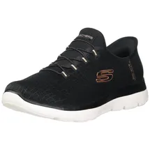 SKECHERS Slip-Ons Damen Schwarz/Roségold 39