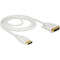 DeLock 83814 Videokabel-Adapter 2 m DisplayPort DVI Weiß