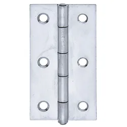 Alberts Scharnier mit vernietetem Edelstahlstift, Edelstahl, 20 Stück, 82 x 44 x 1,3 mm