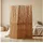 Homestyle4u Paravent Raumteiler 3 teilig Sichtschutz Weide Braun Trennwand