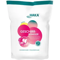 HAKA Geschirr-Reiniger Pulver Zitrone 2kg Spülmaschinenpulver Geschirrspülpulver