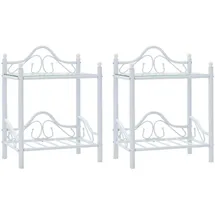 vidaXL Nachttisch, Weiß