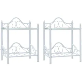 vidaXL Nachttisch, Weiß