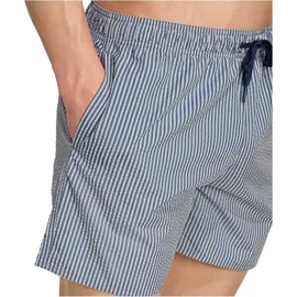 adidas Seersucker Stripy Swim Shorts 5 Inch wonder white/preloved ink XS
