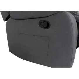Mendler Fernsehsessel HWC-J57, XXL Relaxsessel TV-Liegesessel Nosagfederung Wildleder-Optik Stoff/Textil bis 200kg - graublau
