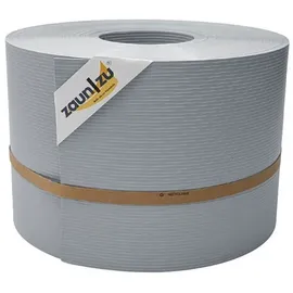 zaunzu® Sichtschutz Rille PP 50 m Fenstergrau Metall