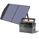 ALLPOWERS S1500 PLUS Solargenerator, 1092WH Tragbare Powerstation mit 100W Solarpanel, 4 * 230V 1500W AC Steckdose mobile Stromversorgung für Wohnmobil Outdoor Heimwerken und als Notstromaggregat