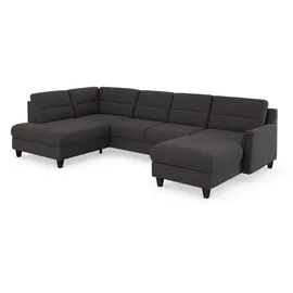 sit&more Wohnlandschaft SIT & MORE "Farö U-Form", grau (fango), B:325cm H:90cm T:187cm, Sofas, Wohnlandschaft, inklusive Federkern, wahlweise mit Bettfunktion und Bettkasten