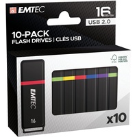 Emtec K100 3.2, 16 GB, USB 2.0 USB Stick, Mehrfarbig, Schwarz