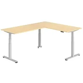 Hammerbacher Winkelschreibtisch XDSMW Ahorn / Silber