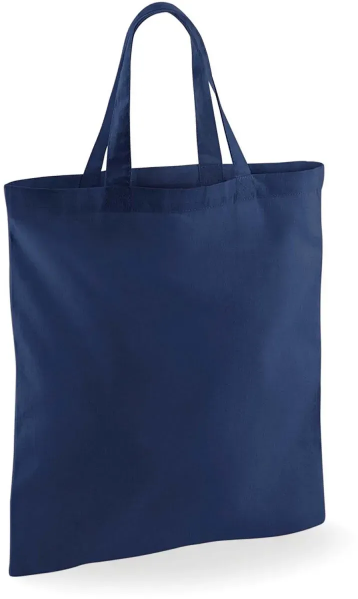 Westford Mill Baumwolltasche mit kurzem Henkel W101S french navy 38 x 42 cm