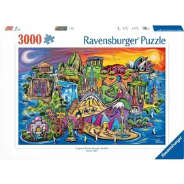 Ravensburger Erwachsenenpuzzle 3000 Teile - Schätze der Welt