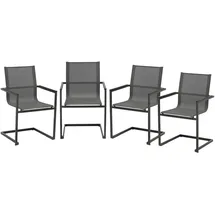 Garden Pleasure Sophia Gartenstuhl 56 x 90 x 56 cm anthrazit 4 St.