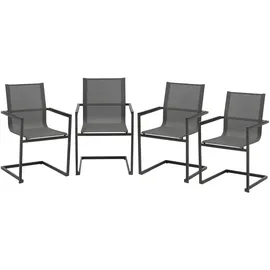 Garden Pleasure Sophia Gartenstuhl 56 x 90 x 56 cm anthrazit 4 St.