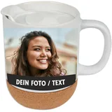 HD PRINT4YOU Tasse Personalisiert mit Foto Fototasse mit eigenem Foto selbst gestalten Keramiktasse (Kork)