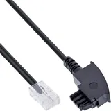 InLine TAE-F Kabel für DSL-Router TAE-F Stecker an RJ45 8/2 15m schwarz