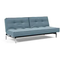 Innovation Living Schlafsofa Splitback Chrom Stoff Light Blue