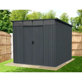 Floraworld Gartenhaus Pultdach 2,38 x 2,79 m Grau