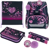 Herlitz UltraLight Plus 4-tlg. schwarz/pink