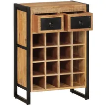 vidaXL Weinregal 16 Flaschen Massivholz 1-tlg. Braun