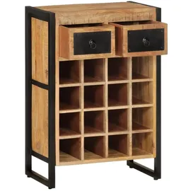 vidaXL Weinregal 16 Flaschen Massivholz 1-tlg. Braun