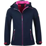 TROLLKIDS Trollfjord Softshelljacke Navy/Magenta 128