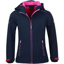 TROLLKIDS Trollfjord Softshelljacke Navy/Magenta 128