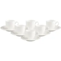 Villeroy & Boch White Pearl Espressotassen mit Untertassen 6-tlg. weiß