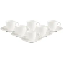 Villeroy & Boch White Pearl Espressotassen mit Untertassen 6-tlg. weiß