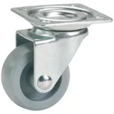 Dörner + Helmer - Möbel-Lenkrolle, 25mm x 15mm, Kunststoffrad, 15kg Tragkraft, 40mm x 40mm Platte,
