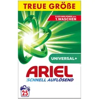 Ariel Waschmittel Universal+, Vollwaschmittel, Pulver, schnell auflösend, 1,6kg, Waschladungen Ausgezeichnete Fleckenentfernung