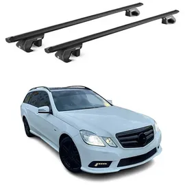 Aurilis OMAC Dachträger Alu für Mercedes Classe E SW S212 2009-2016 5 türig Schwarz ABE 2x (2-St), Wasserbeständig,Abnehmbar,Multifunktional,Leichtgewichtig schwarz
