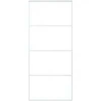 vidaXL Schiebetür Schiebetürsystem Glastür Glasschiebetür Ganzglasschiebetür Tür Innen mit Alurahmen ESG-Glas Aluminium 90x205 cm Weiß