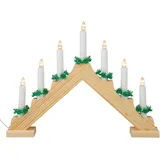 IDENA Adventsleuchter LED Dekoleuchte braun