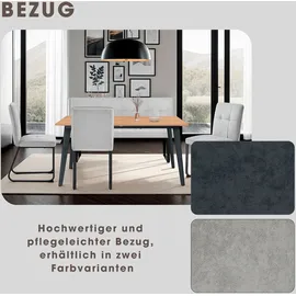 byLIVING Polsterbank Talea Hellgrau 160 x 92 x 59 cm