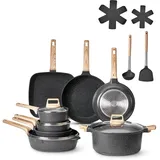 Vevor Topf-Set 19-tlg. mit Glasdeckel