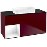 Villeroy & Boch Finion Waschtischunterschrank G702GFHB 120x60,3x50,1cm, Regal rechts Glossy white lacquer, Peony Matt