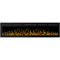 Parrot Uncle Smart Led Einbau Elektrokamin 188 Cm Dual-flamme 750w/1500w Mit Fernbedienung, Touchpanel, 13 Farben, 6 Helligkeitsstufen Wandkamin