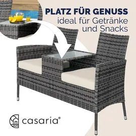 CASARIA Gartenbank 145 x 58 x 87 cm Grau