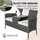CASARIA Gartenbank 145 x 58 x 87 cm Grau